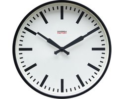 Cloudnola Factory Railway clock 30cm Black stripes